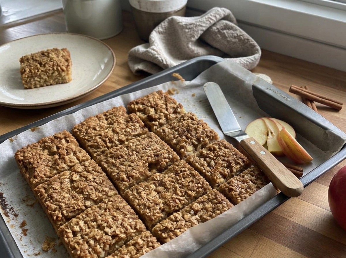 Soft baked apple cinnamon bars