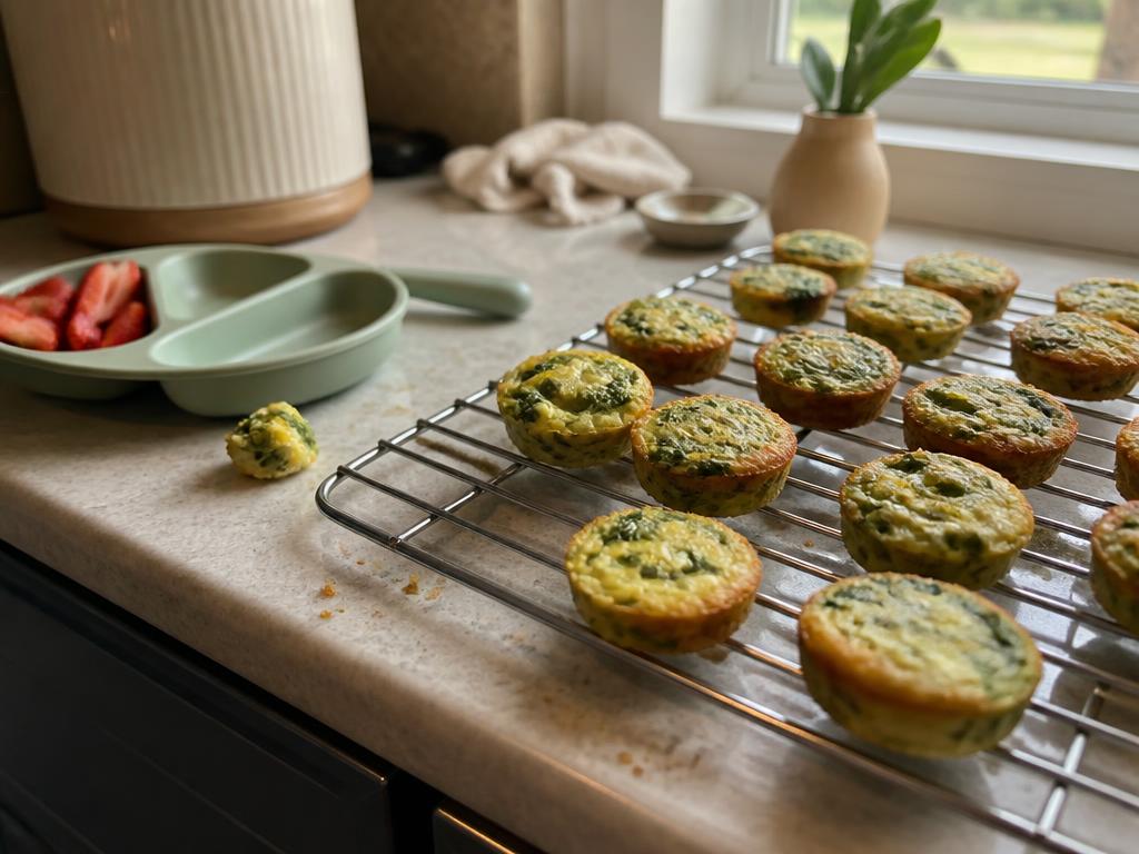 Mini spinach & egg muffin bites